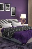 Спальня в серо фиолетовом цвете