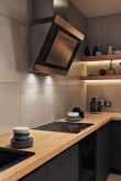 Кухня без верхних шкафов дизайн угловая