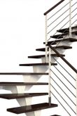Угловая лестница с забежными ступенями