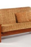 Дизайн дивана с деревянными подлокотниками