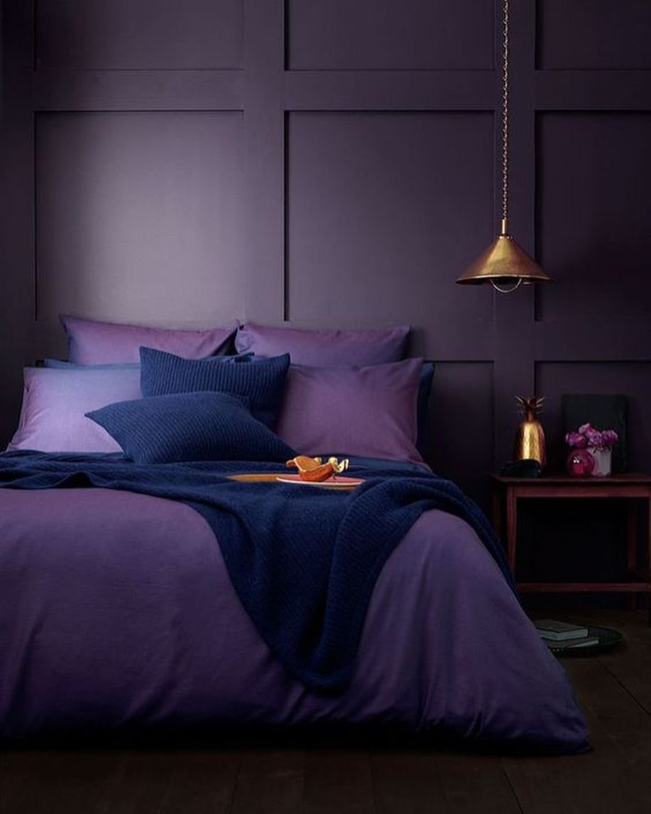 Спальня в лавандовых оттенках