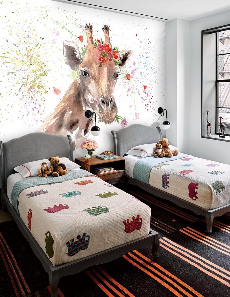 Спальня с двумя односпальными кроватями