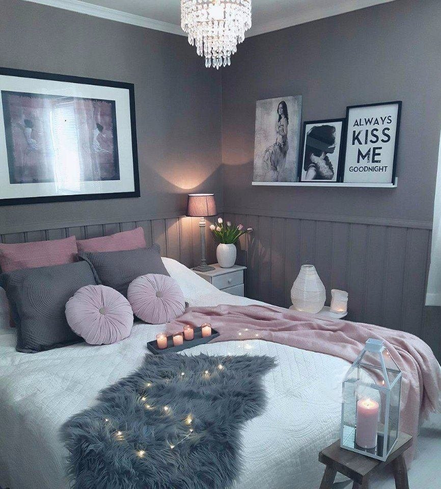 Современная спальня в пастельных тонах