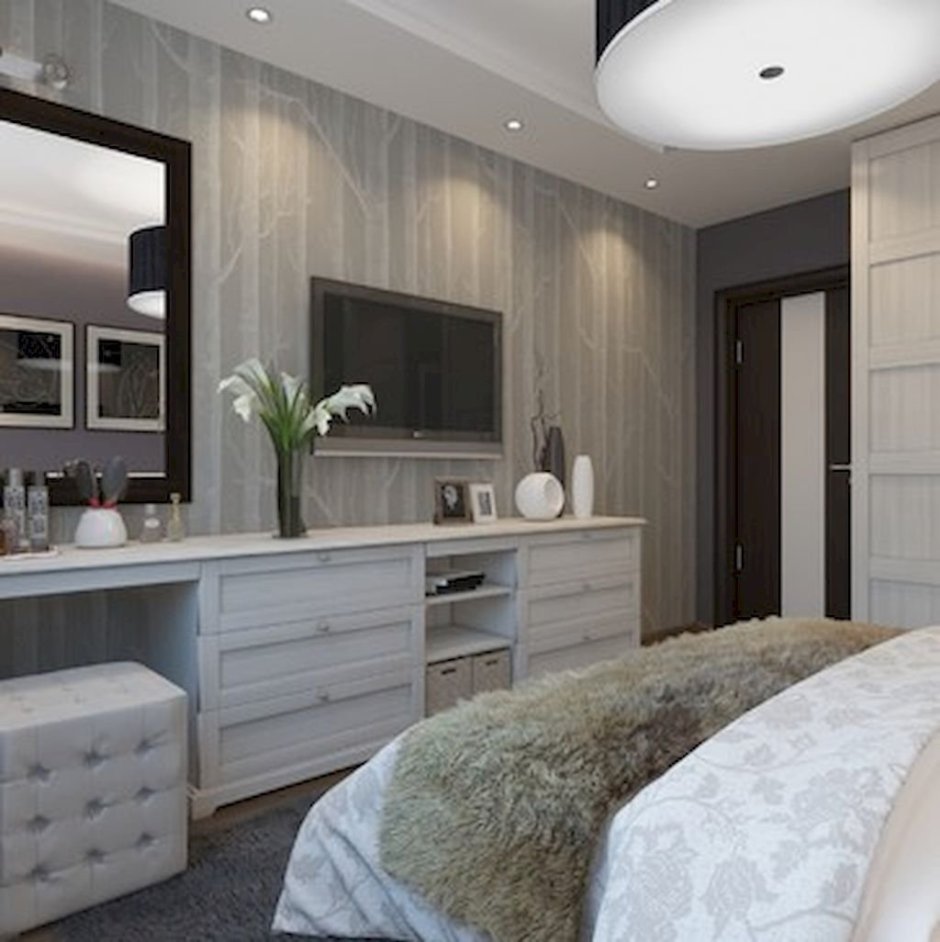 Планировка спальни с туалетным столиком