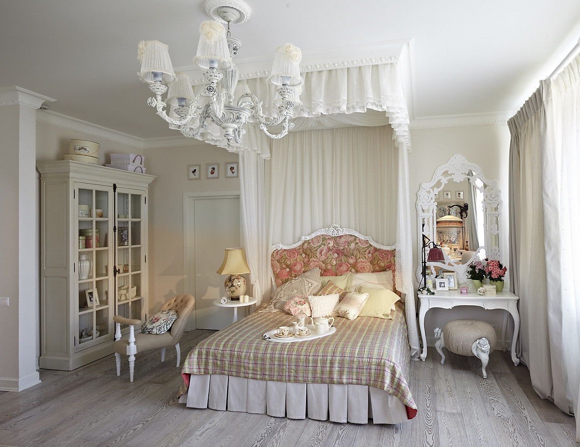 стиль французский прованс в интерьере спальни