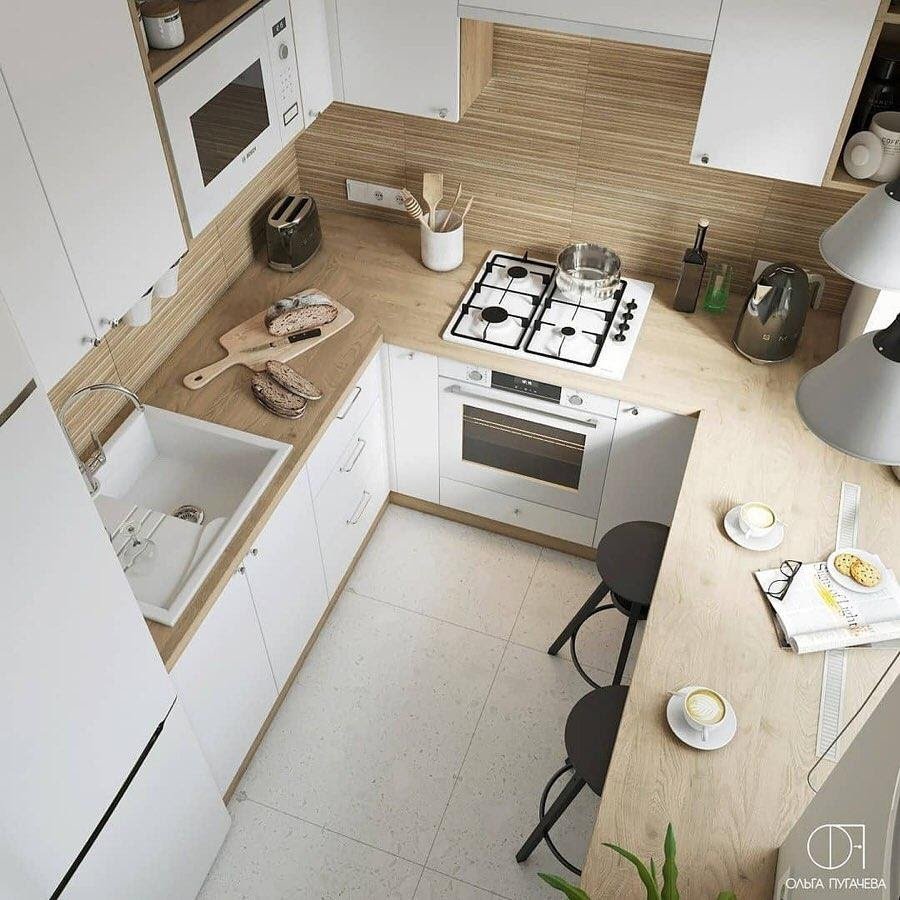 Расположение кухонных шкафов