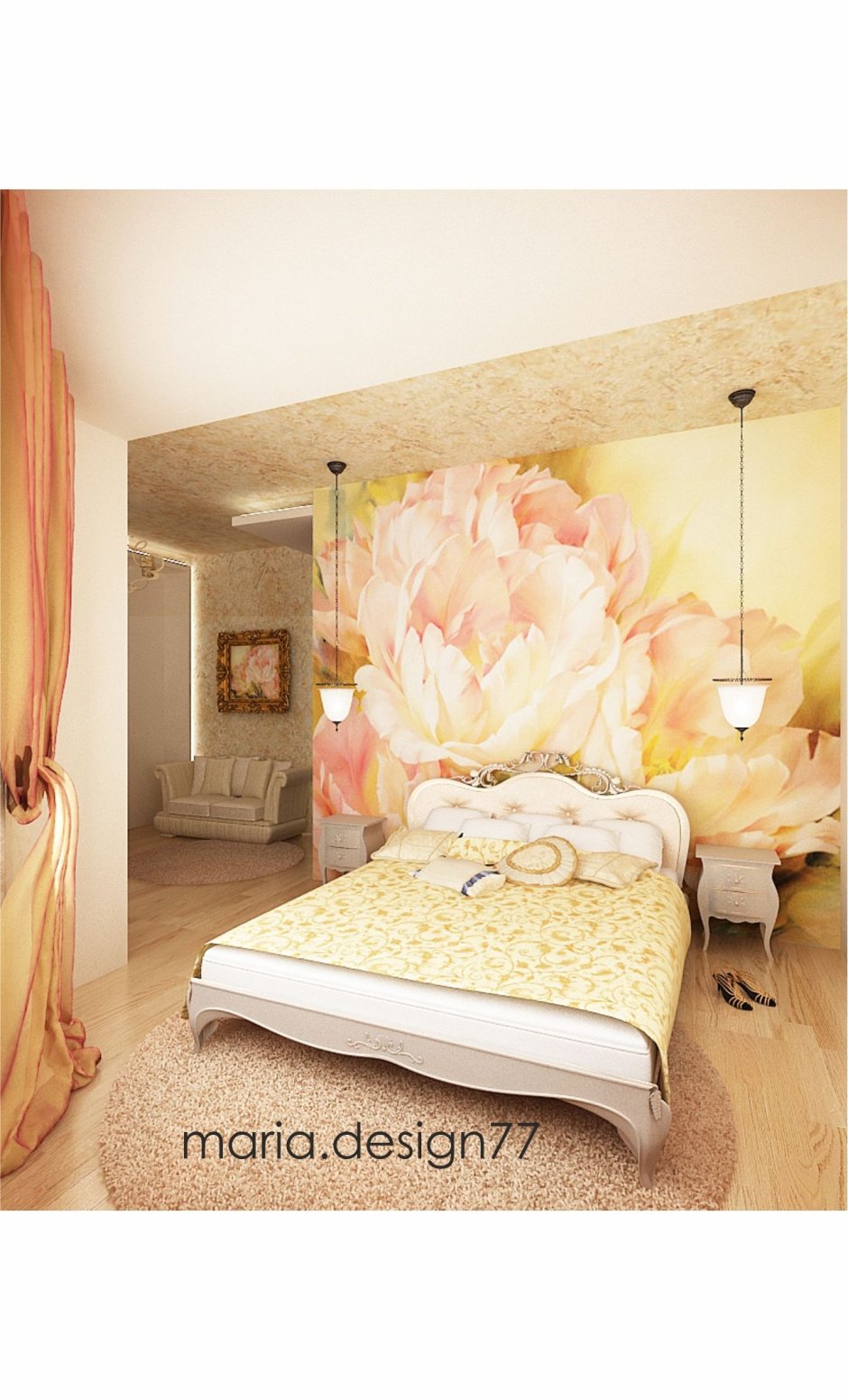 Спальня в цветочек