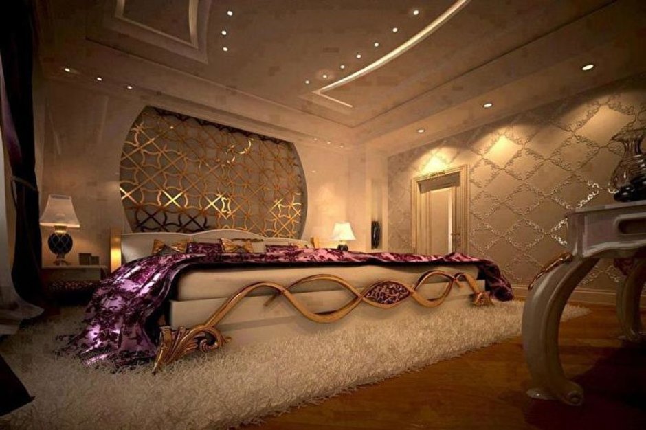 Необычный интерьер спальни