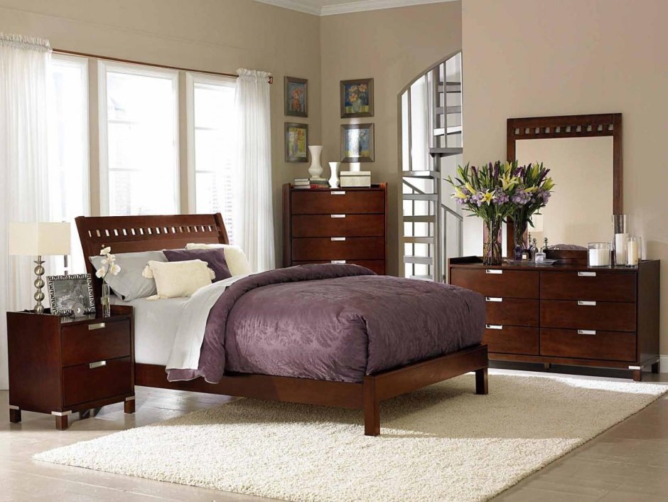 Коричневая мебель в интерьере