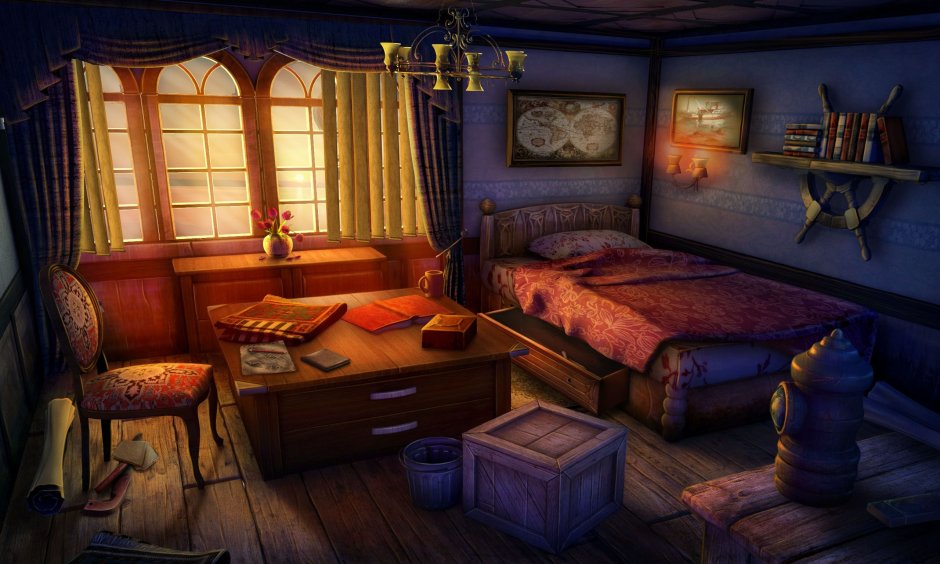 Комната средневековья фэнтези