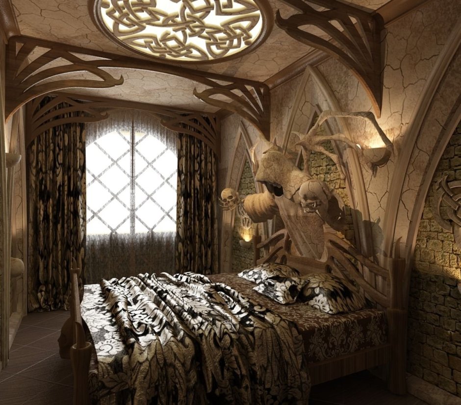 Спальня в стиле бохо в доме