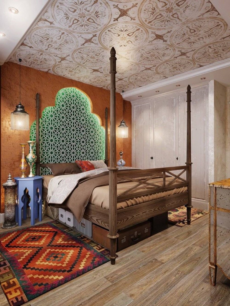 Спальня в стиле Марокко с балдахином