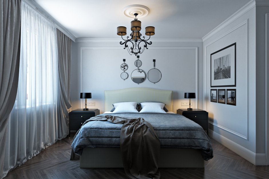 Люстры в интерьере спальни