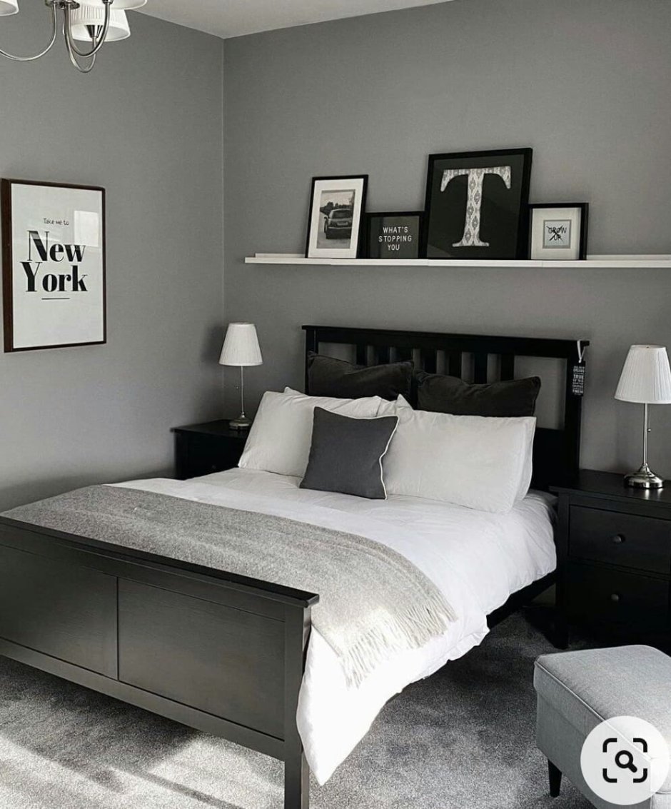 Спальня в черно белом стиле