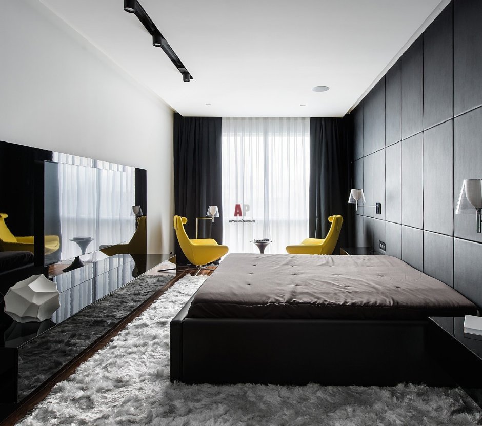 Серые стены в интерьере