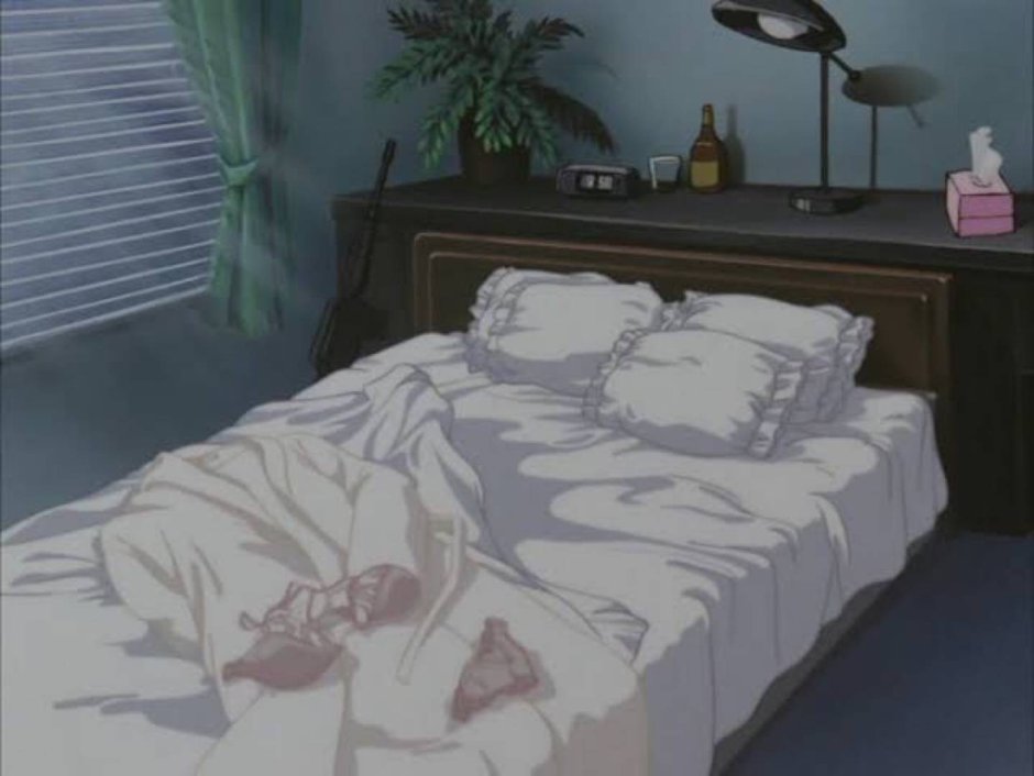 Комната с кроватью аниме