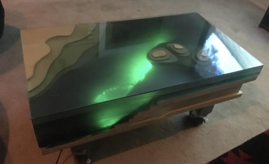 Бетонная столешница со светодиодами