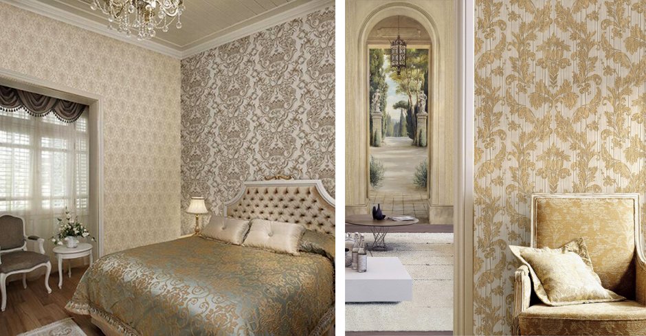 Обои с вензелями сочетание