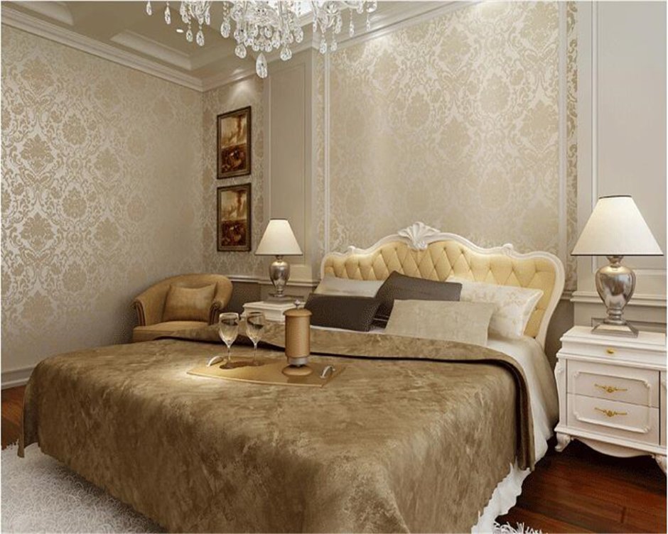 Бежево Золотая спальня