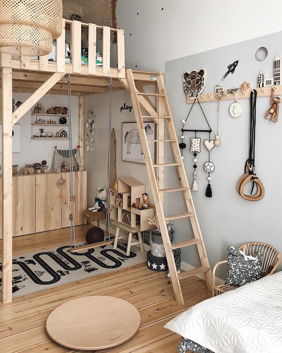 Детские комнаты деревянные