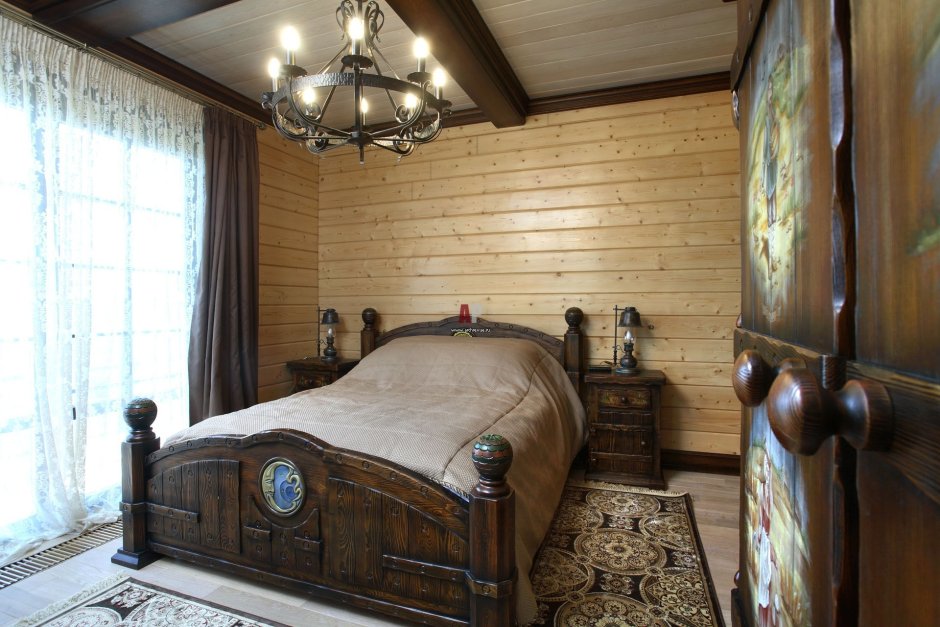 Спальня дизайн Старорусского стиля