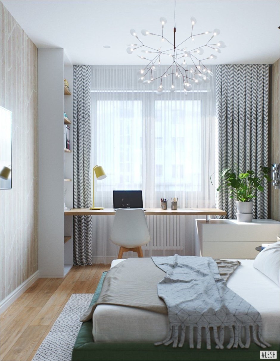 Рабочее место в спальне