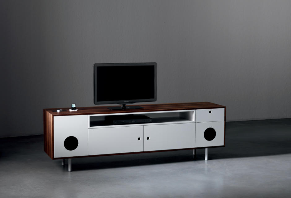 Тумба под телевизор с колонками