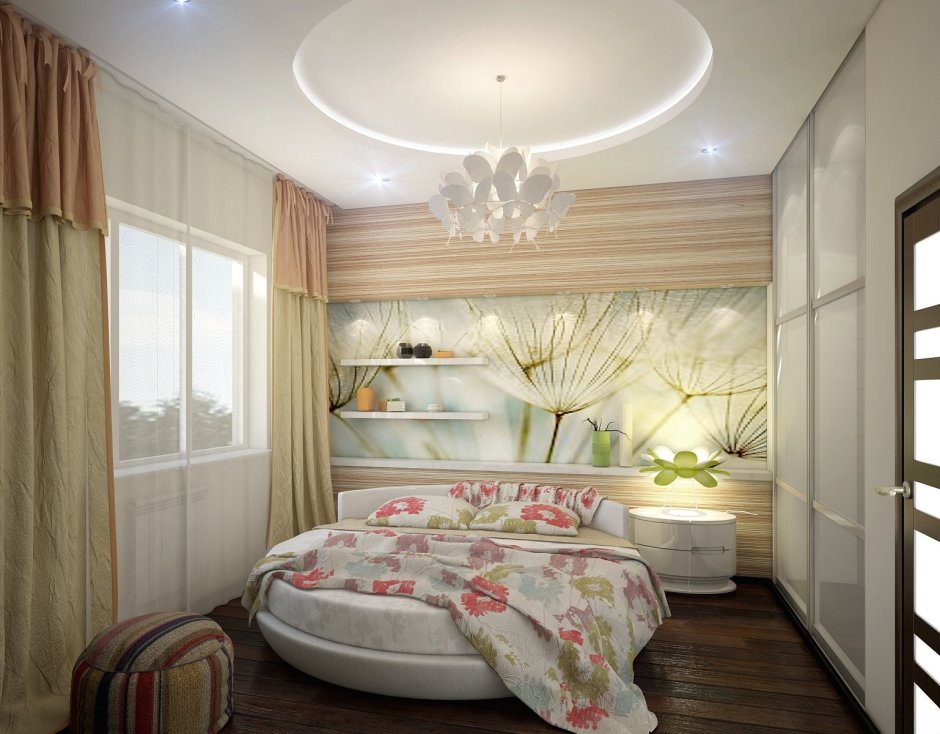 Уютная спальня с балконом
