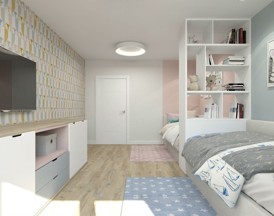 Комната 15 кв м для двоих детей разнополых