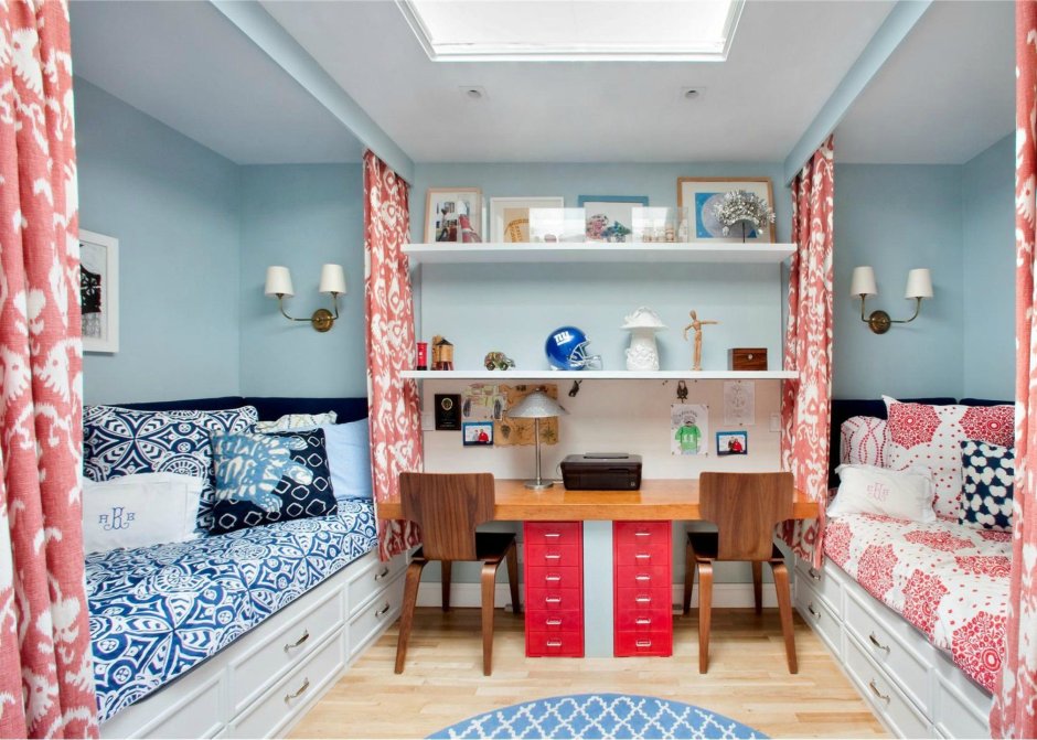 Зон рование детской для двух девочек