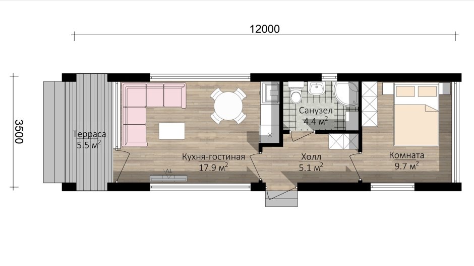 Планировка дачного финского домика