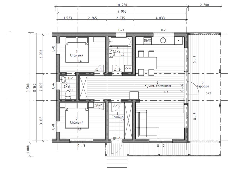 Планировка барнхаус одноэтажный 3 спальни