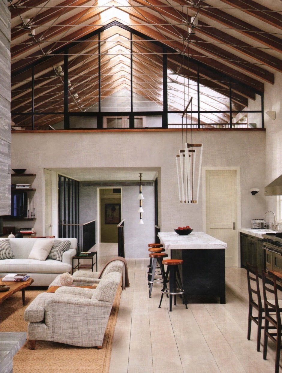 Барнхаус внутри интерьер одноэтажный