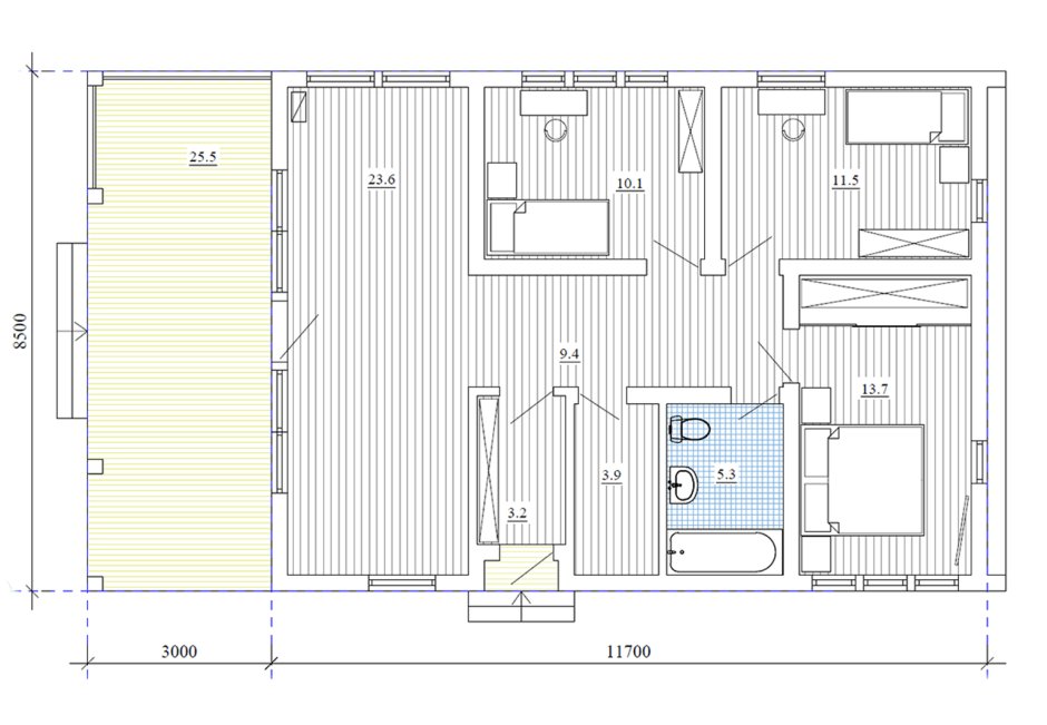 Планировки барнхаус одноэтажных домов