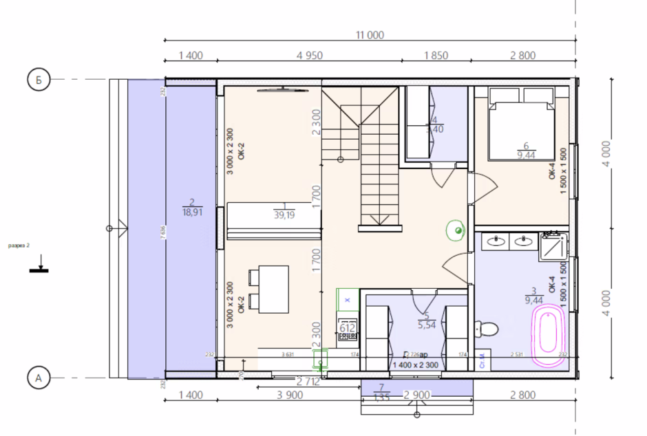 Тини Хаус планировки 3х6