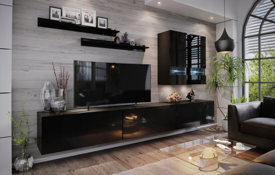 Аквариум в интерьере гостиной