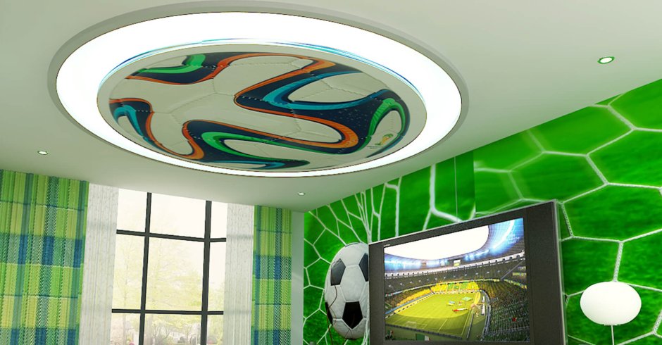 Детская комната в стиле футбола