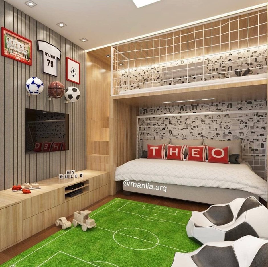 Комната под футбольную тематику