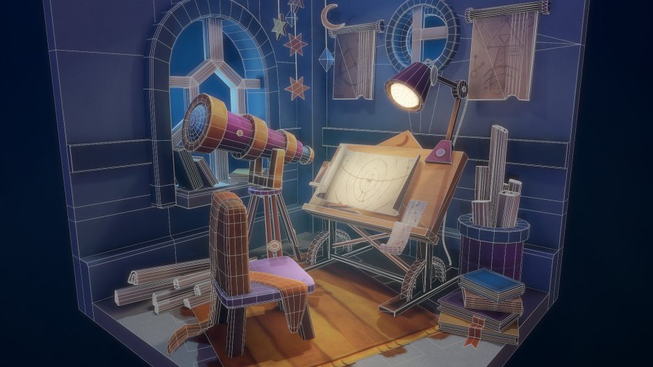Комната ученого астронома