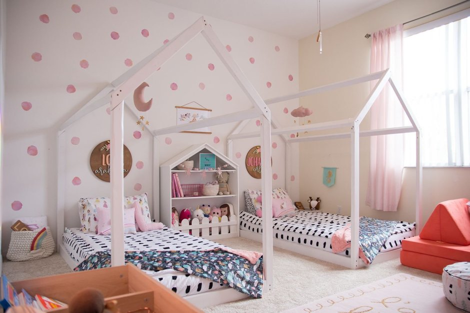 Красивая детская кровать домик