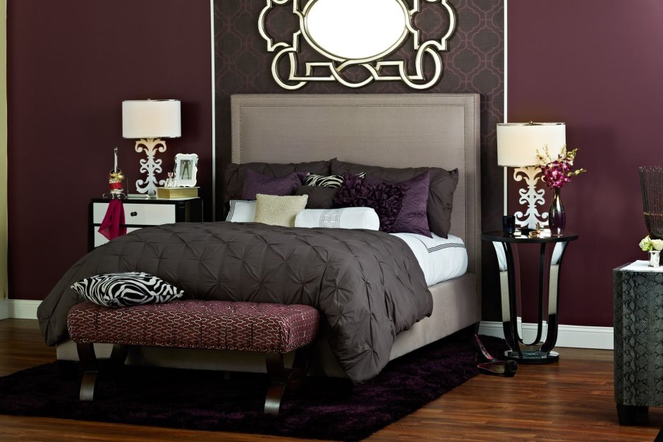 Спальня в винном цвете