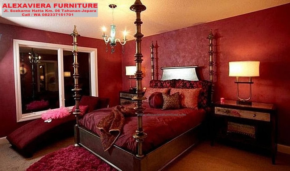 Комната в бордовых тонах