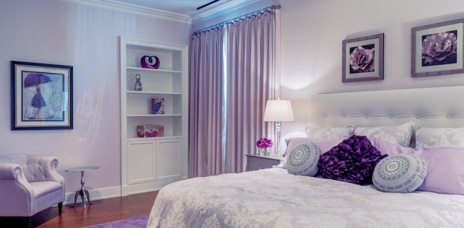 Комната в светло сиреневых тонах