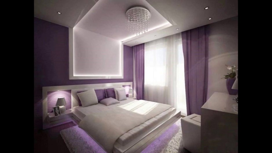 Спальня в сливовом цвете