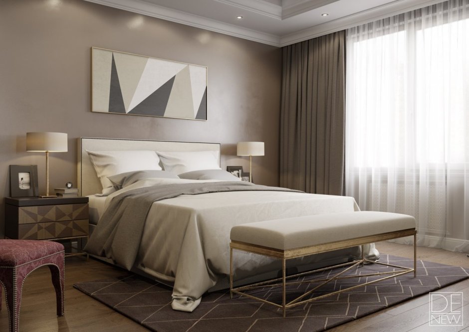 Спальня в кофейных тонах