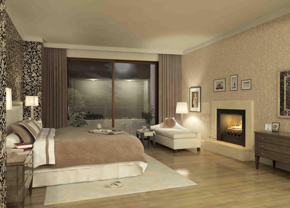 Цвет капучино в интерьере спальни