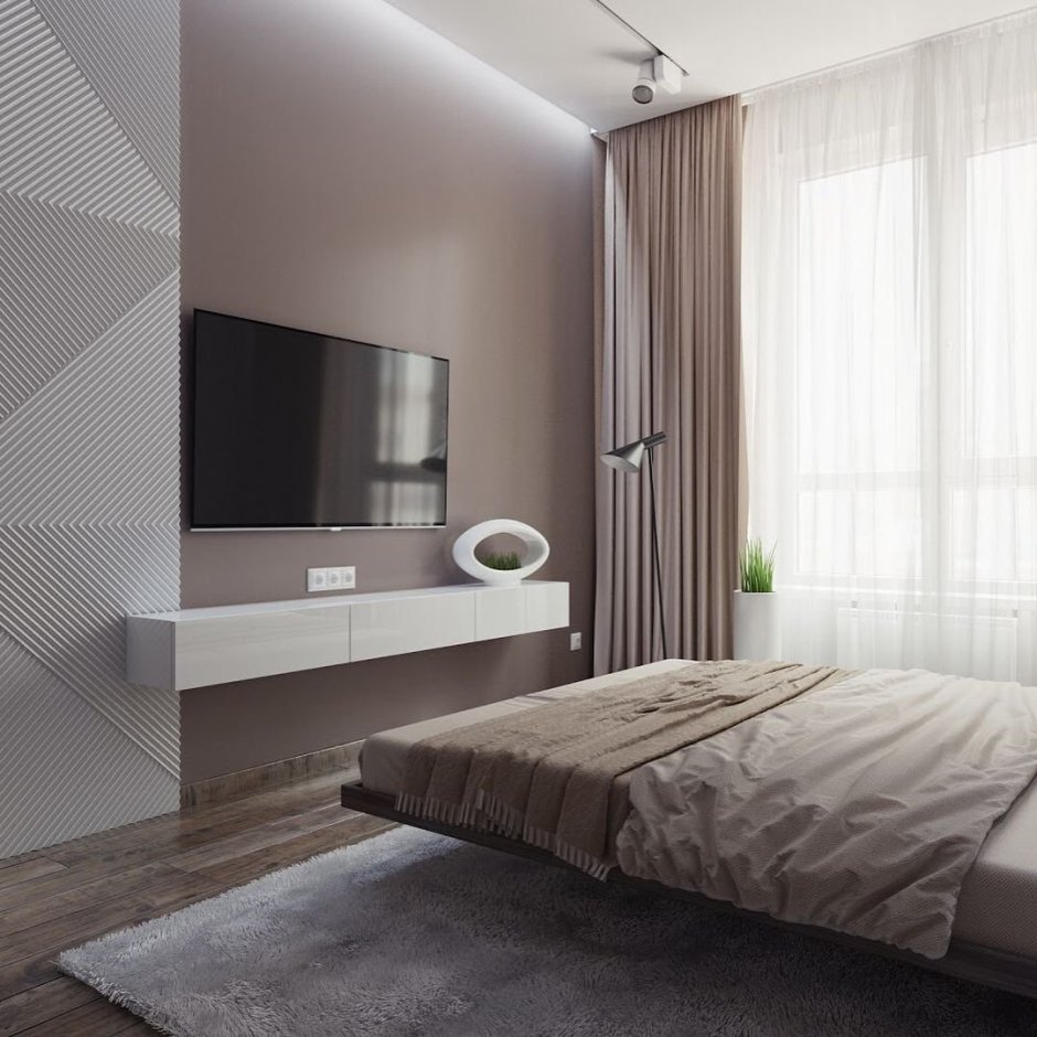 Спальня в современном минималистичном стиле