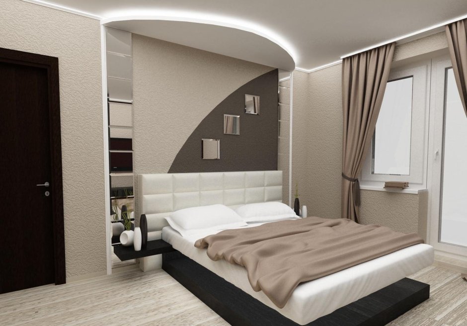 Спальня в цвете мокко