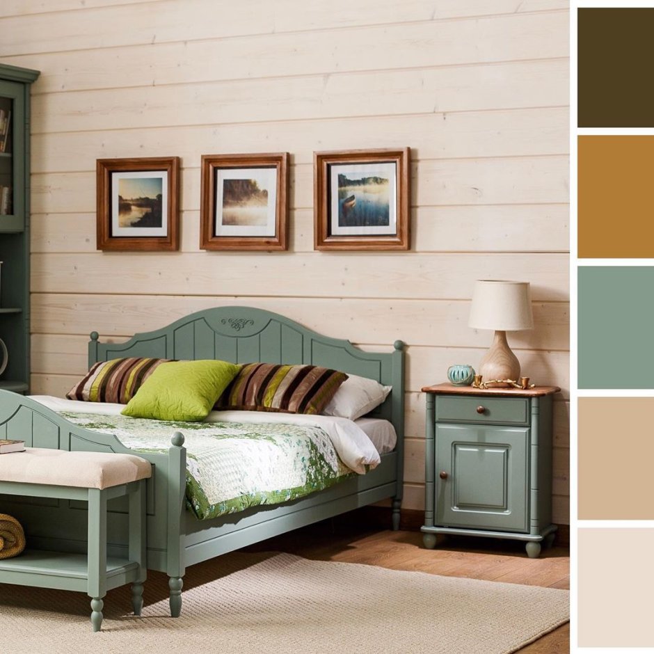 Спальня Прованс зеленая