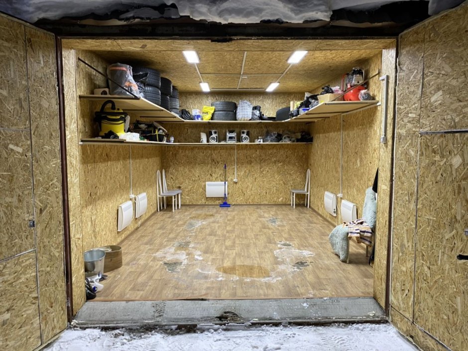 Отделка гаража ОСБ